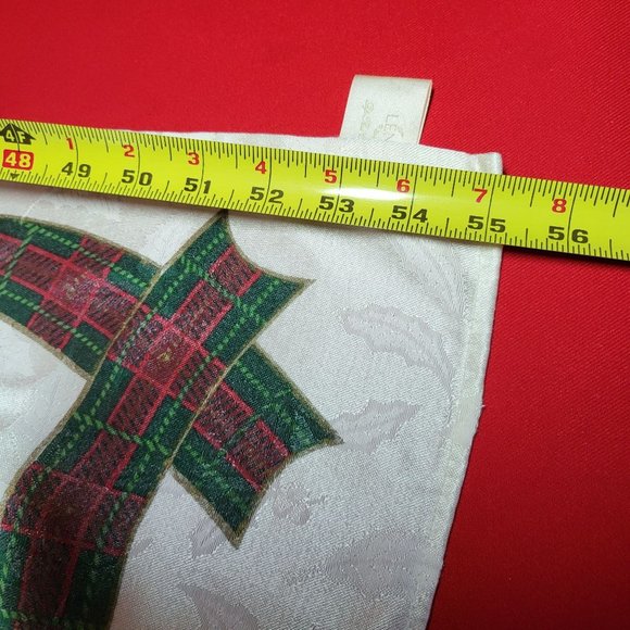 Lenox Rectangular Table Cover and Kitchen Towel Ribbon Holly Set of 2 - Picture 12 of 12